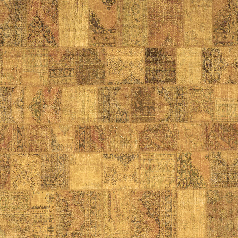 Washable Patchwork Indoor Rug, Square 8'