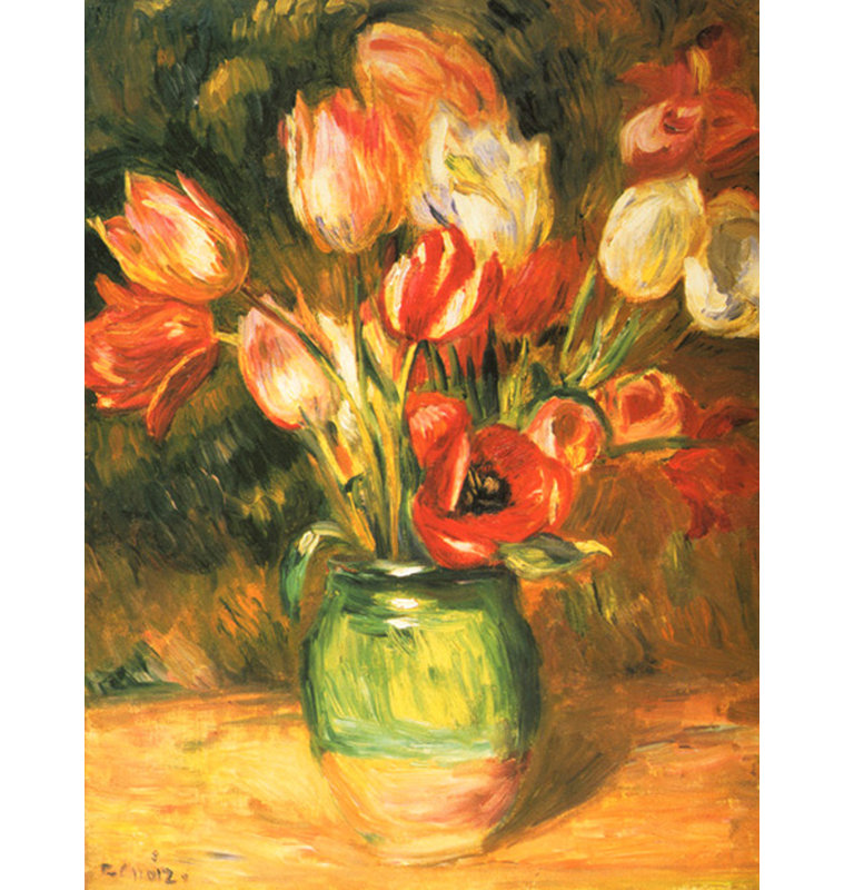 Tulipes dans un vase, H 24 po x l 18 po