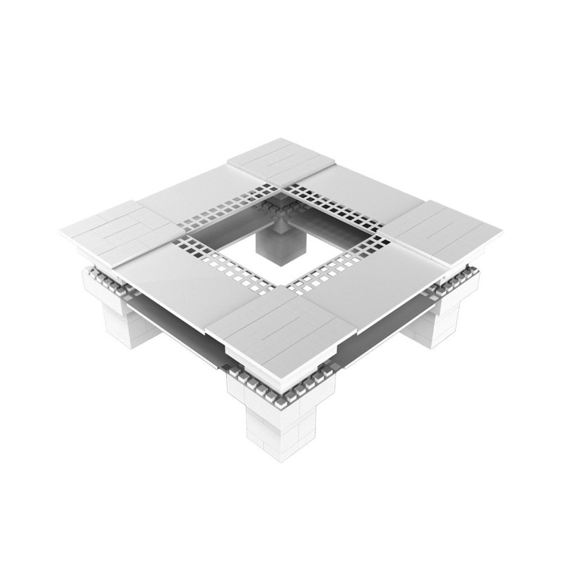 Ensemble de station de restauration Everblock Elaborate, Translucide