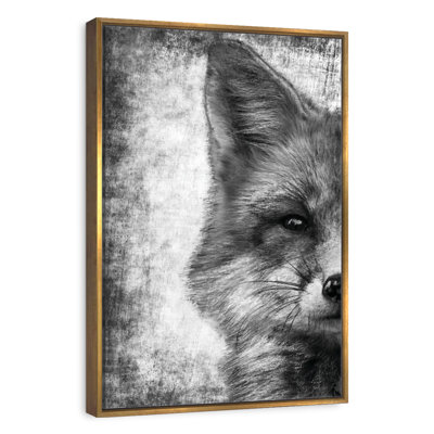 Fox Face Black And White