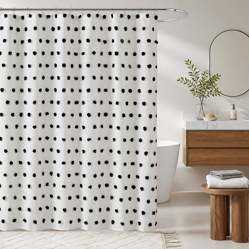 Shower Curtain, Black