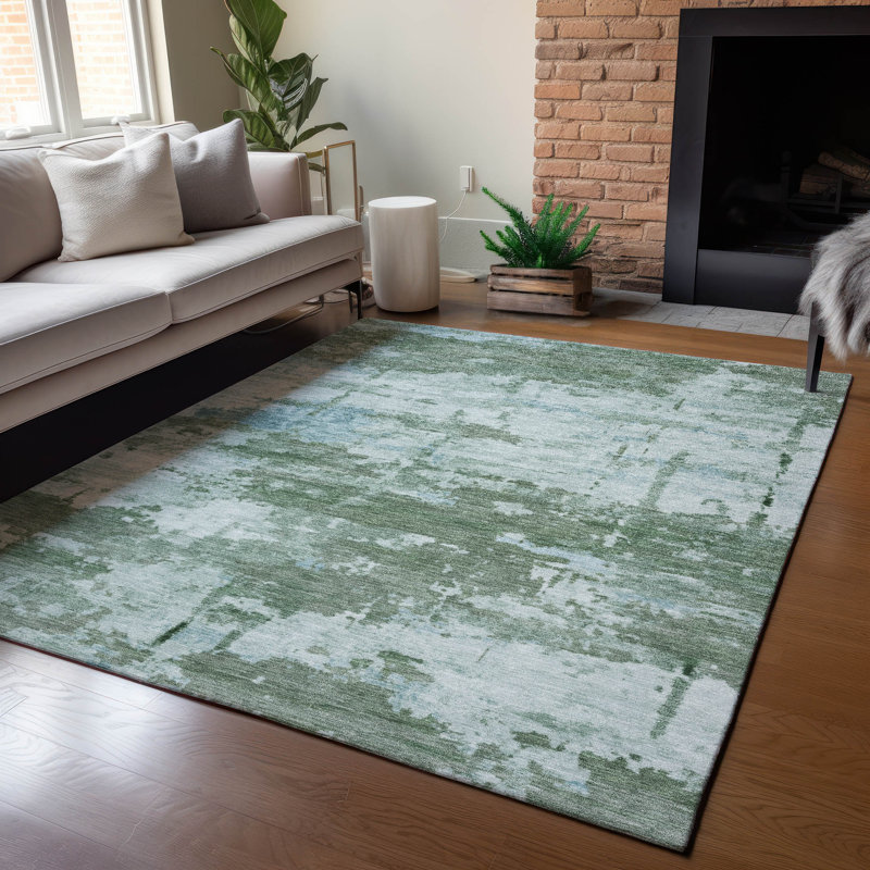 Machine Washable Indoor/Outdoor Jadiel ACN2362 Abstract Rug, Rectangle 9' x 12'