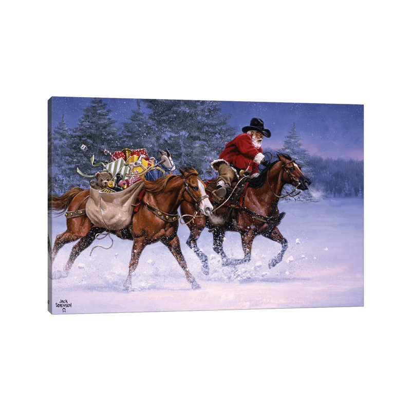 Christmas Rush by Jack Sorenson - Wrapped Canvas Print, 20.32cm H x 30.48cm W x 1.91cm D