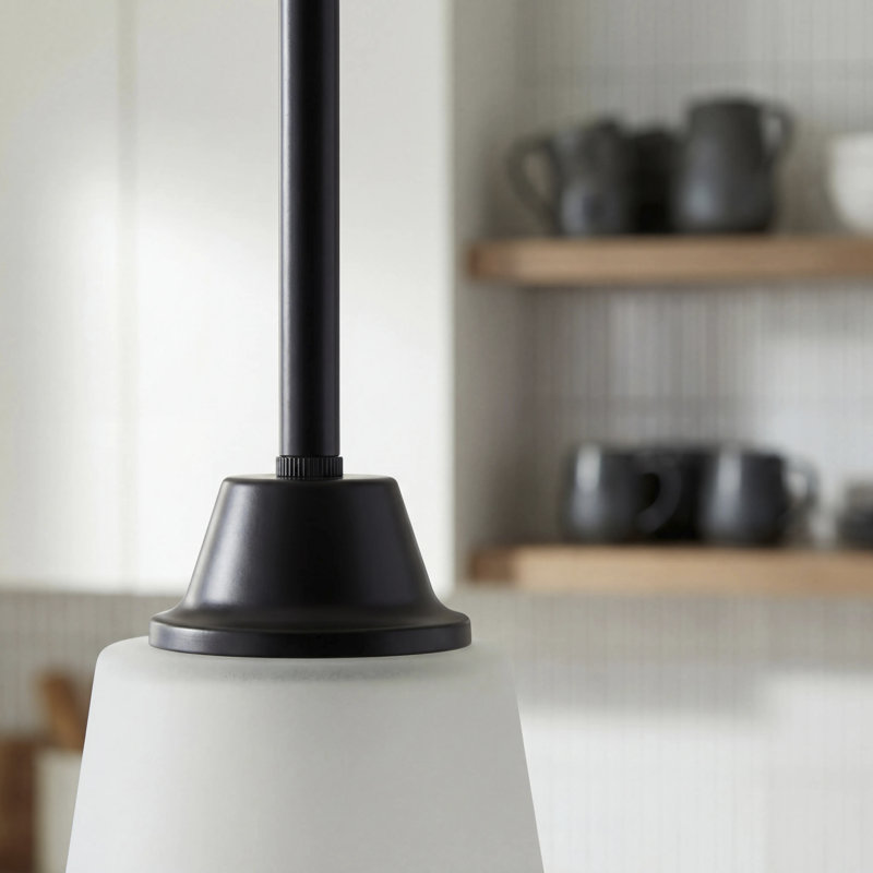 Depardieu Pendant, White, Matte Black
