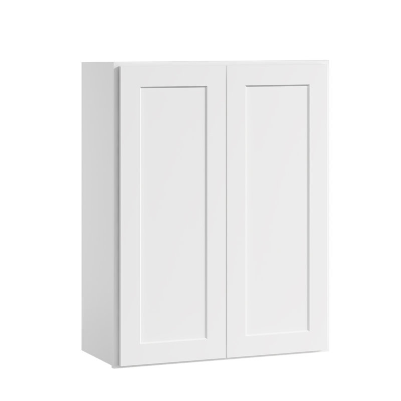 Armoire de cuisine , Blanc shaker, L 27 po x H 36 po x P 12 po