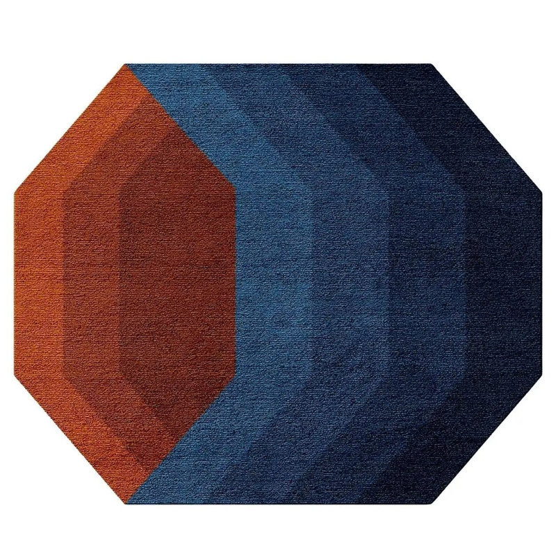 Tapis intérieur / extérieur bleu marine en polypropylène tissé à la machine Kiralee, Tapis de couloir 2 pi 8 po x 7 pi 11 po