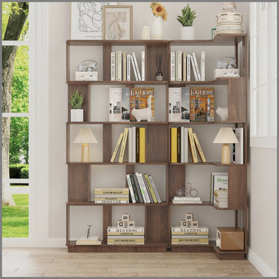 Ensemble de 2 bibliothèques combinées pour économiser de l'espace et une bibliothèque d'angle de 55 cm plus 80 cm de long, 2 bibliothèques de groupe en forme de L x 1 + bibliothèque en forme de I x 1