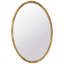 Miroir de salle de bain ovale à cadre en bois