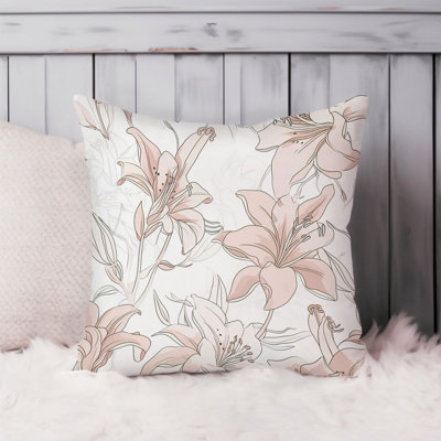 Floral Botanical Plants Pattern II Pillow Cover