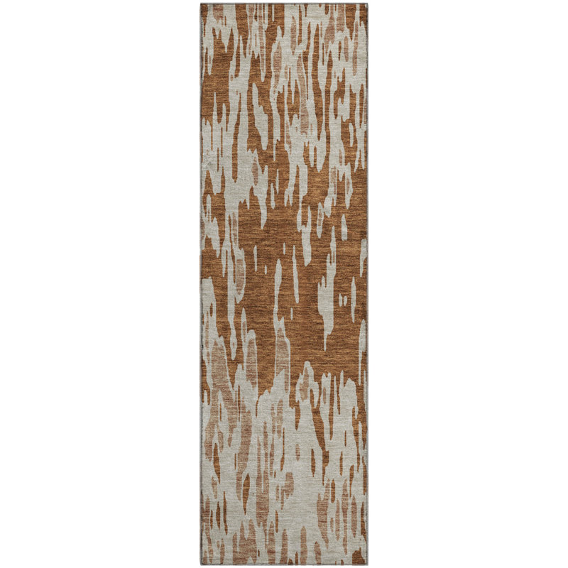 Premium Machine Washable Prisco Paprika Rug, Runner 2'3" x 7'6"