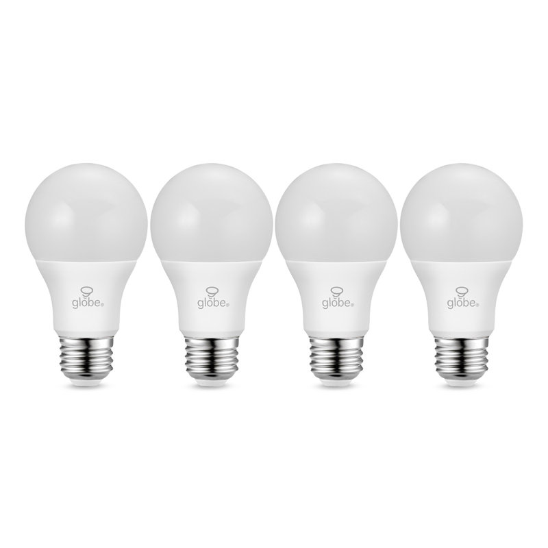 40W Equivalent 450 Lumens 2700K Soft White A19 E26 Base Dimmable LED Light Bulb (4-Pack), 40 W, 450 Lumens, 2700 Kelvins