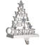 Porte-chaussette d'arbre de Noël «We Wish You A Merry Christmas» - 6,25 po