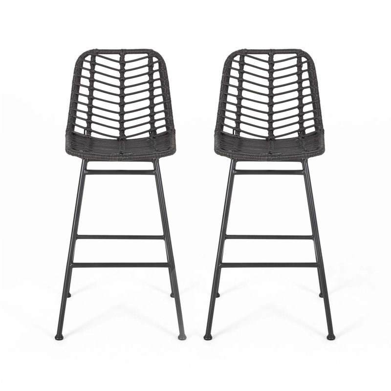 Ensemble de 2 tabourets d'extérieur Sawtelle