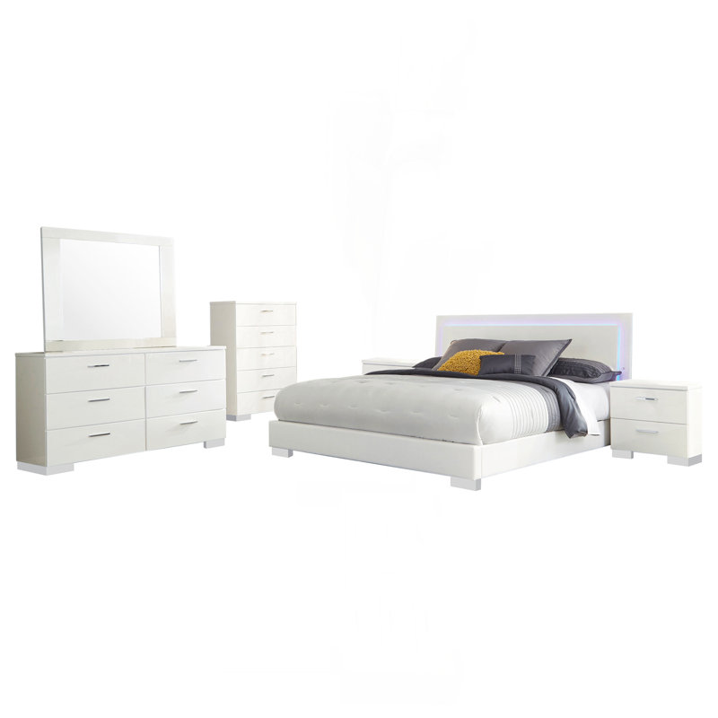 Ensemble de chambre avec très grand lit 6 pièces Dulcey