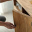 Armoire console en bois d'orme massif