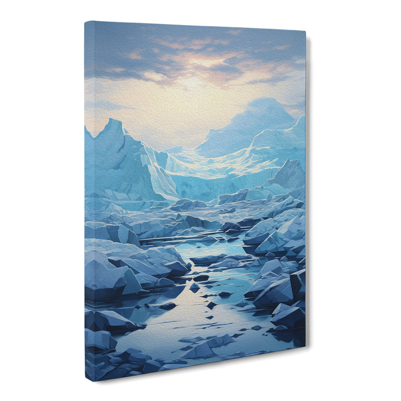 Glacier Conceptual Art - Wrapped Canvas