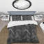 Ensemble de housse de couette à motif chevrons noir III-109146975