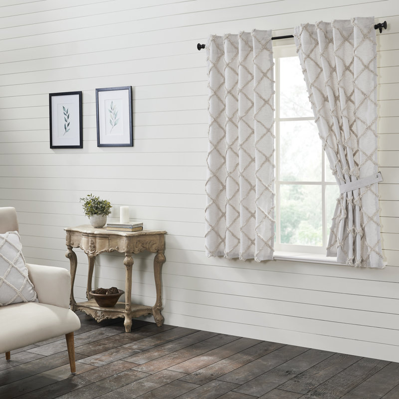 Azhar 100% Cotton Room Darkening Curtain Panel Pair, 36" W x 63" L