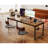 71 Inch Computer Desk With USB Ports, Large Office Desk, Long Study Student Writing Desk, Rustic Brown