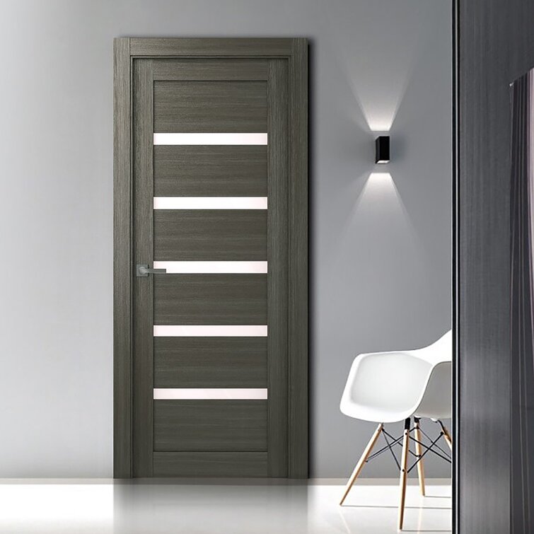 Leora Vetro DIY-Friendly Single Prehung Interior Door