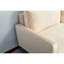 3 microfibres beiges avec mousse dense et structure en bois stable