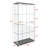 Modern Glass Display Cabinet With LED Lights, Quick-Assembly Antique Cabinet, Tempered Glass Bookshelf, Suitable For Living Room And Bedrooms, 2-Door 4-Shelf-240181344-264339773