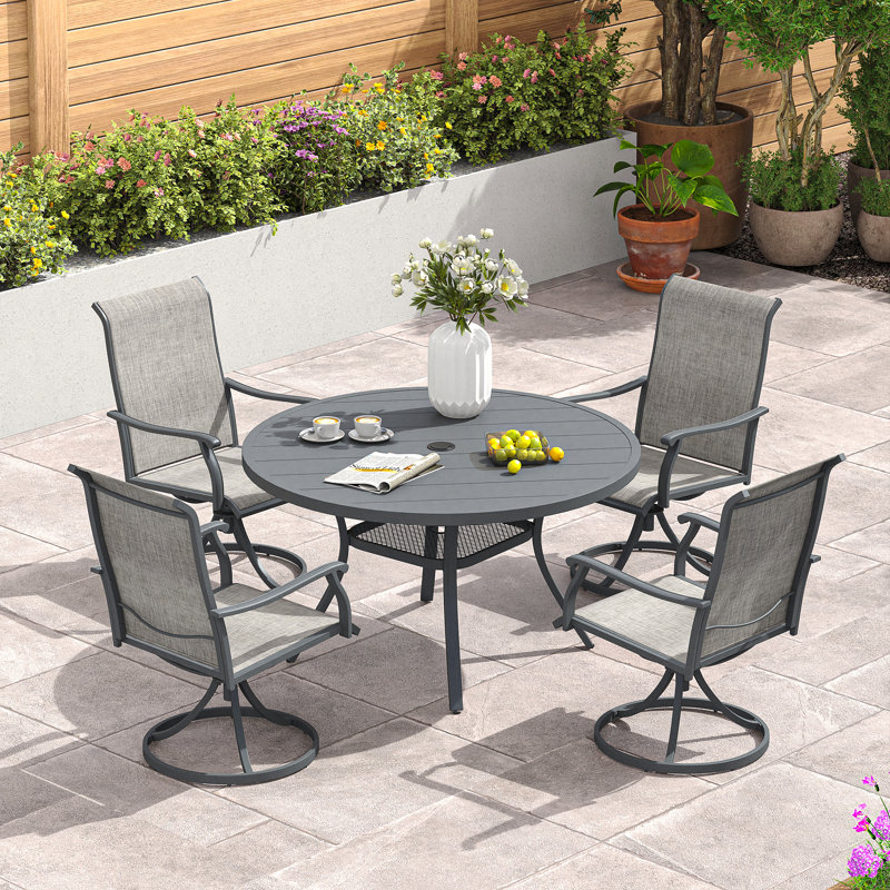 Table d'extérieur Melisent L 41,7 x l 41,7, Gris
