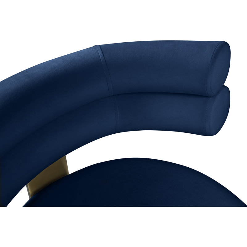 Tabouret de comptoir 26,5 po Reimers, Velours marine