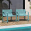 Ensemble de 4 chaises d'extérieur en plastique résistantes aux intempéries-501238984