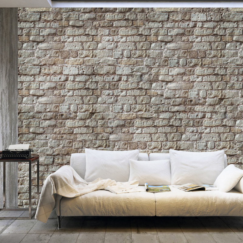 Peel & Stick Brick Wall Mural, 124" L x 173" W