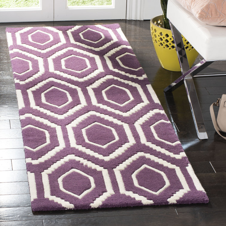 Huguetta Geometric Wool Hand Woven Area Rug