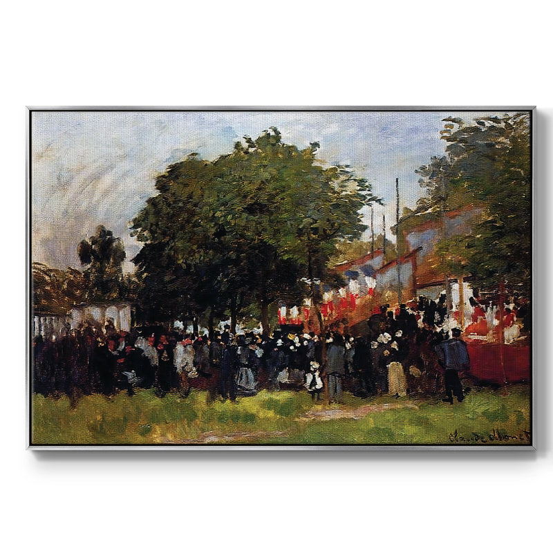 Festival à Argenteuil, 1872, H 17 po x l 25 po x P 2 po, Argent