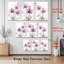 «Mauve Orchidée florale», reproduction d'art sur toile tendue sur toile (ensemble de 3)-903989372