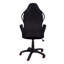 Chaise de bureau, jeux, hauteur réglable, pivotant, ergonomique, accoudoirs, bureau d'ordinateur, travail, tissu noir et rouge, métal noir, contemporain, moderne