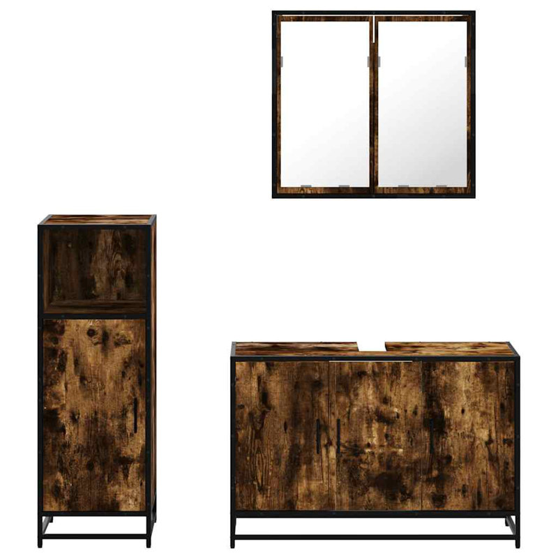 Alpa Bathroom Furniture Suite, Dark Wood
