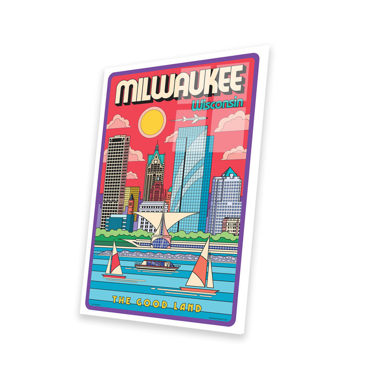 Milwaukee Pop Art Travel - No Frame Print