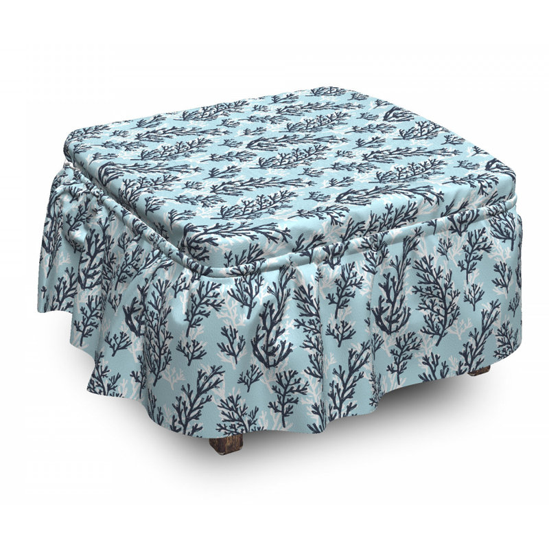Housse pour repose-pieds d’algues corail