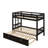Jeilany Kids Twin Over Full Bunk Bed with Trundle-2017907459