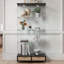 Vitrine moderne avec grands tiroirs, conception à assemblage rapide, lumières DEL, idéale pour divers espaces et objets de collection