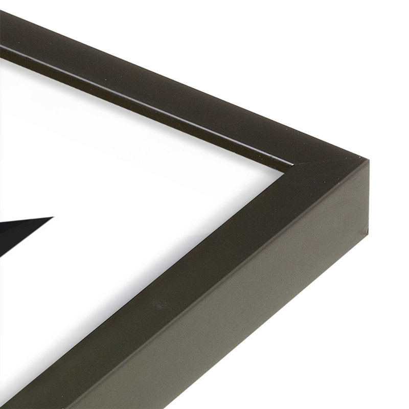 Impression de formes équilibrées Bauhaus, H 21 po x l 17 po, Triangle Bauhaus Grid, Cadre noir