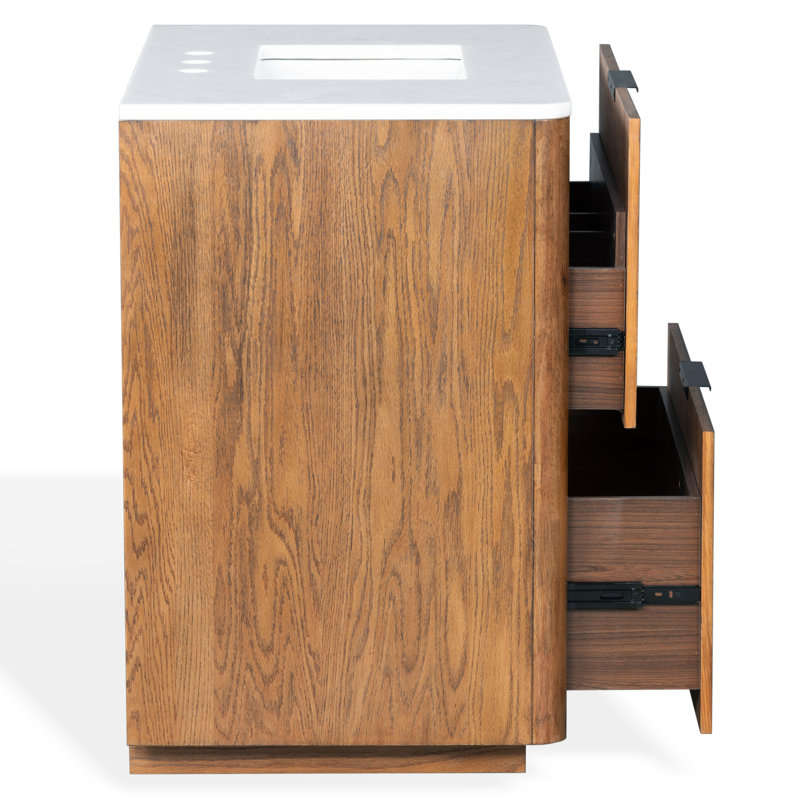 36" Single Sink Tahani Vanity, Medium Oak