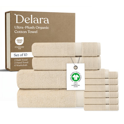 Ensemble de 10 serviettes en coton Delara