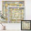 «Gold Glam on Grey Tapisserie I», reproduction sur toile encadrée-48347219-48347215
