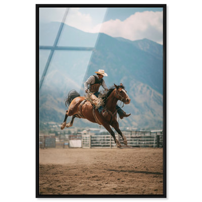 Bronc Rider Print by Oliver Gal