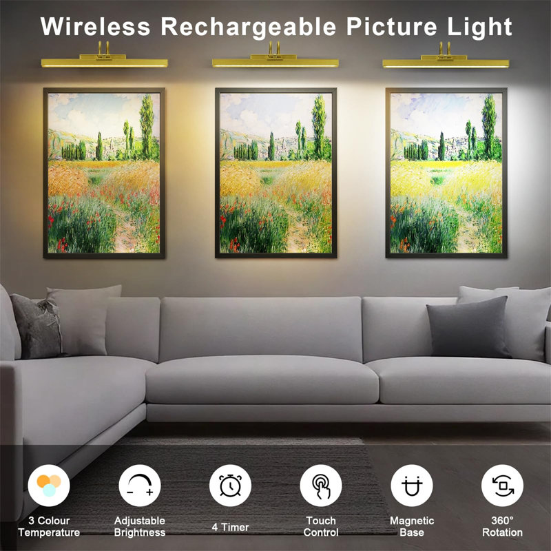 Battery Powered Dimmable LED Wall Mount Picture Light