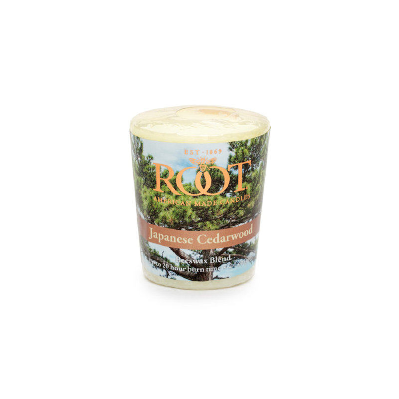 Bougie votive japonaise en bois de cèdre