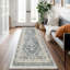 Tapis lavable antidérapant Medallion (bleu)-1410429560