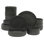 Service de table en grès 16 pièces Gibson Elite Deerfield - Assiettes et bols empilables, glacis réactif, service pour 4, noir mat