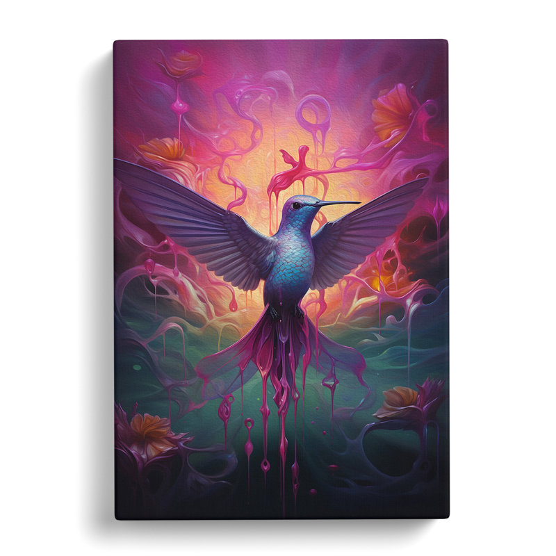 Hummingbird Surrealism No.2 - No Frame Print, 50cm H x 35cm W x 3cm D