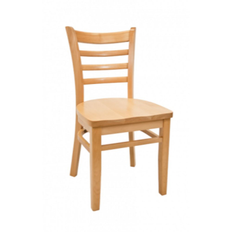 Solid Wood Ladder Back Side Chair, Natural, Natural